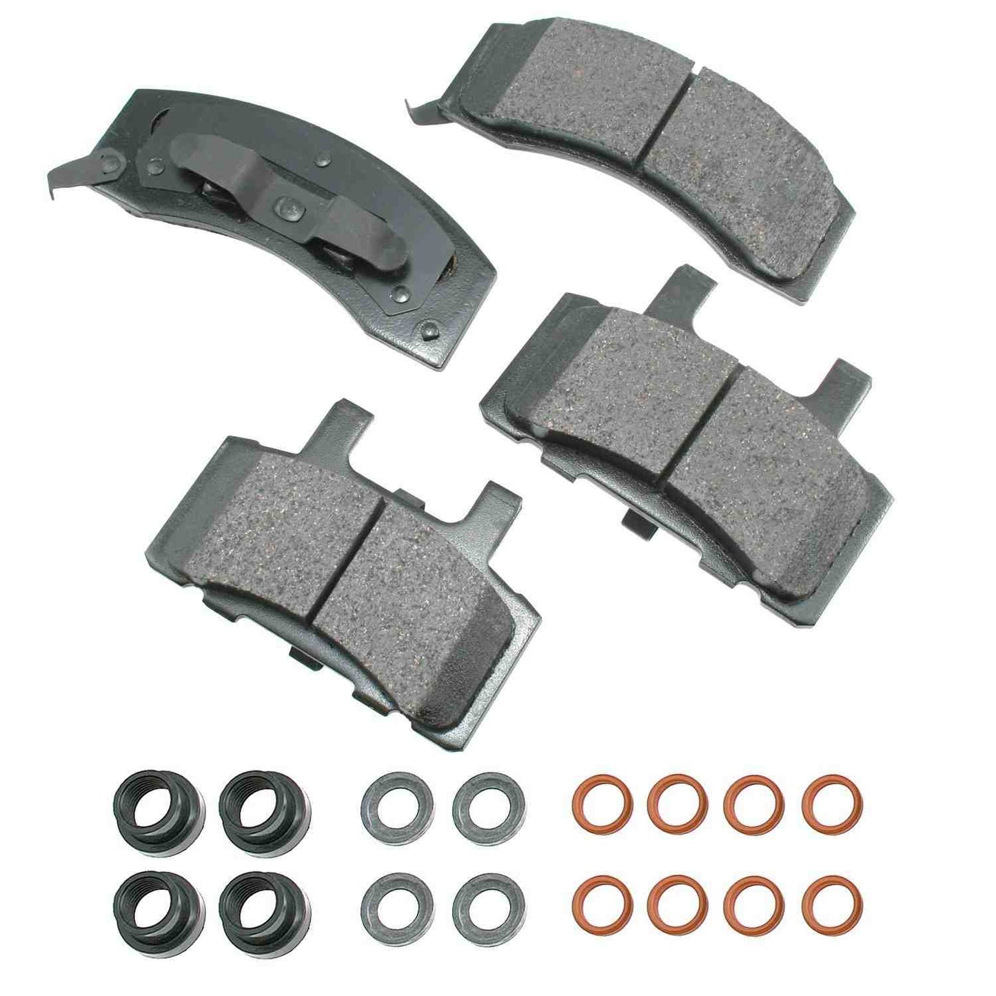 Front View of Front Disc Brake Pad Set AKEBONO ACT370