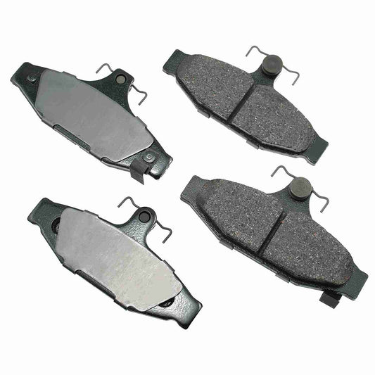 Front View of Rear Disc Brake Pad Set AKEBONO ACT413