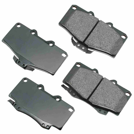 Front View of Front Disc Brake Pad Set AKEBONO ACT436