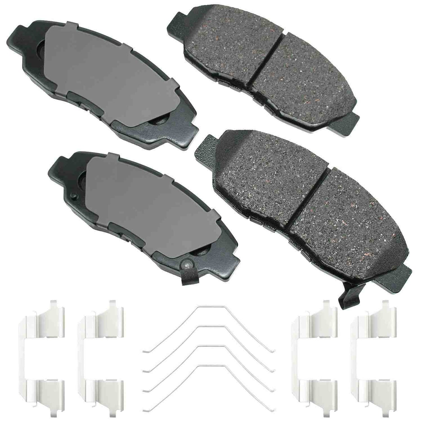 Front View of Front Disc Brake Pad Set AKEBONO ACT465B