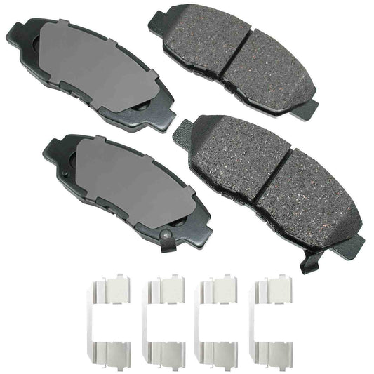 Front View of Front Disc Brake Pad Set AKEBONO ACT465C