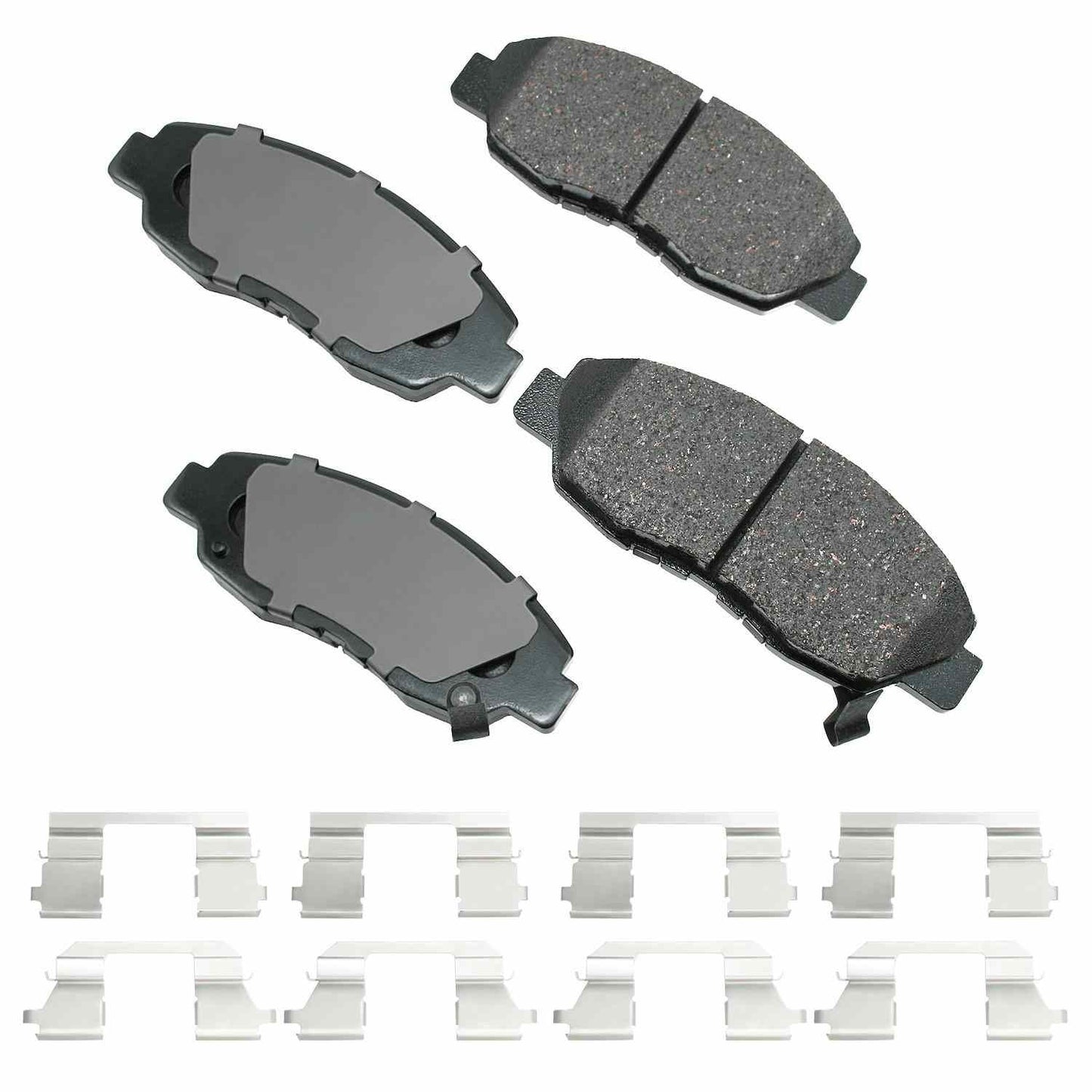 Front View of Front Disc Brake Pad Set AKEBONO ACT465D