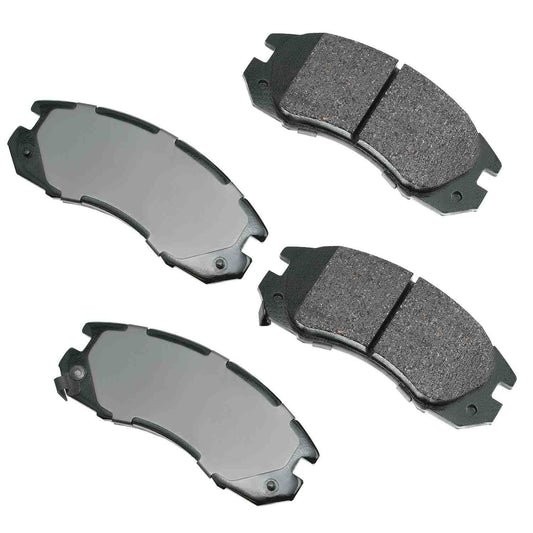 Front View of Front Disc Brake Pad Set AKEBONO ACT470