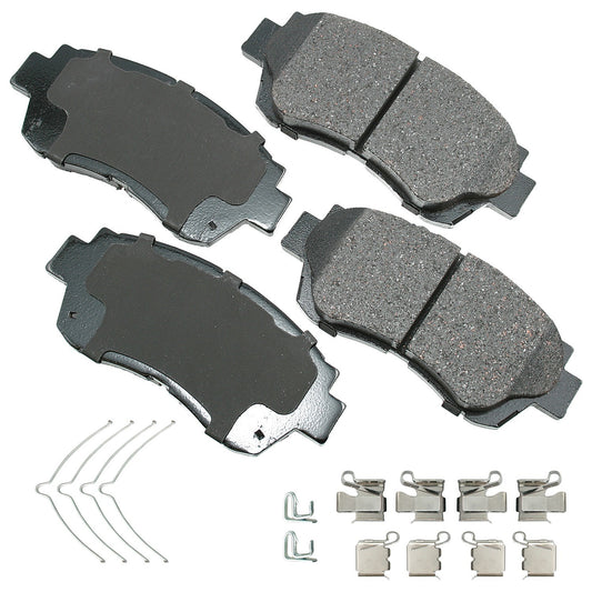 Front View of Front Disc Brake Pad Set AKEBONO ACT476A