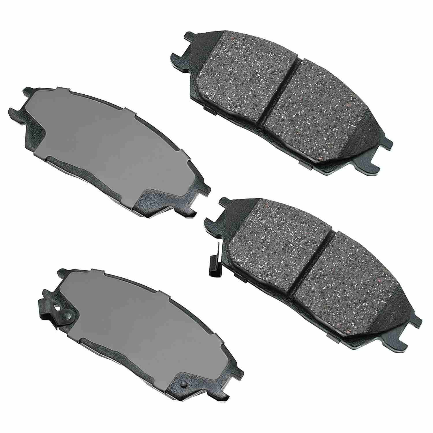 Front View of Front Disc Brake Pad Set AKEBONO ACT497