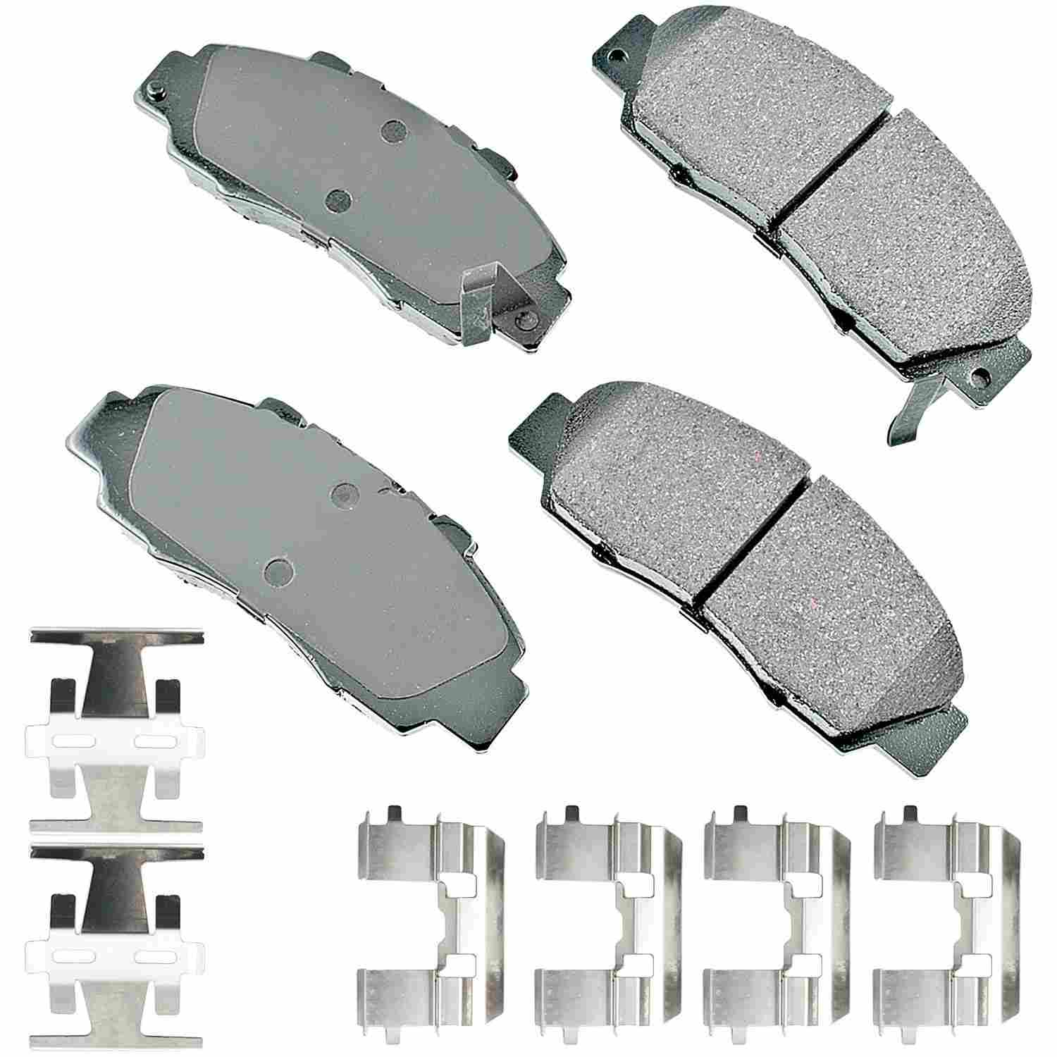 Front View of Front Disc Brake Pad Set AKEBONO ACT503A