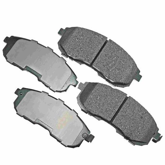 Front View of Front Disc Brake Pad Set AKEBONO ACT526