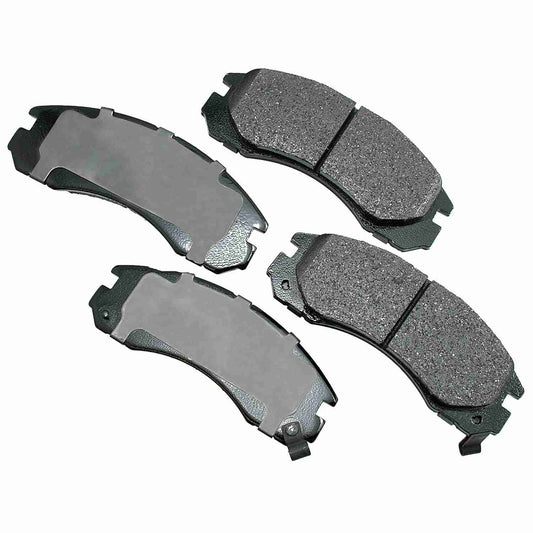 Front View of Front Disc Brake Pad Set AKEBONO ACT530