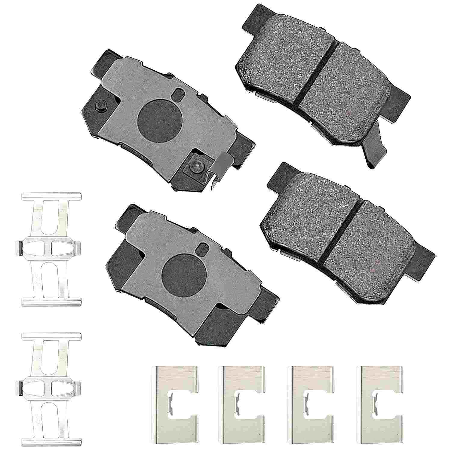 Front View of Rear Disc Brake Pad Set AKEBONO ACT536A