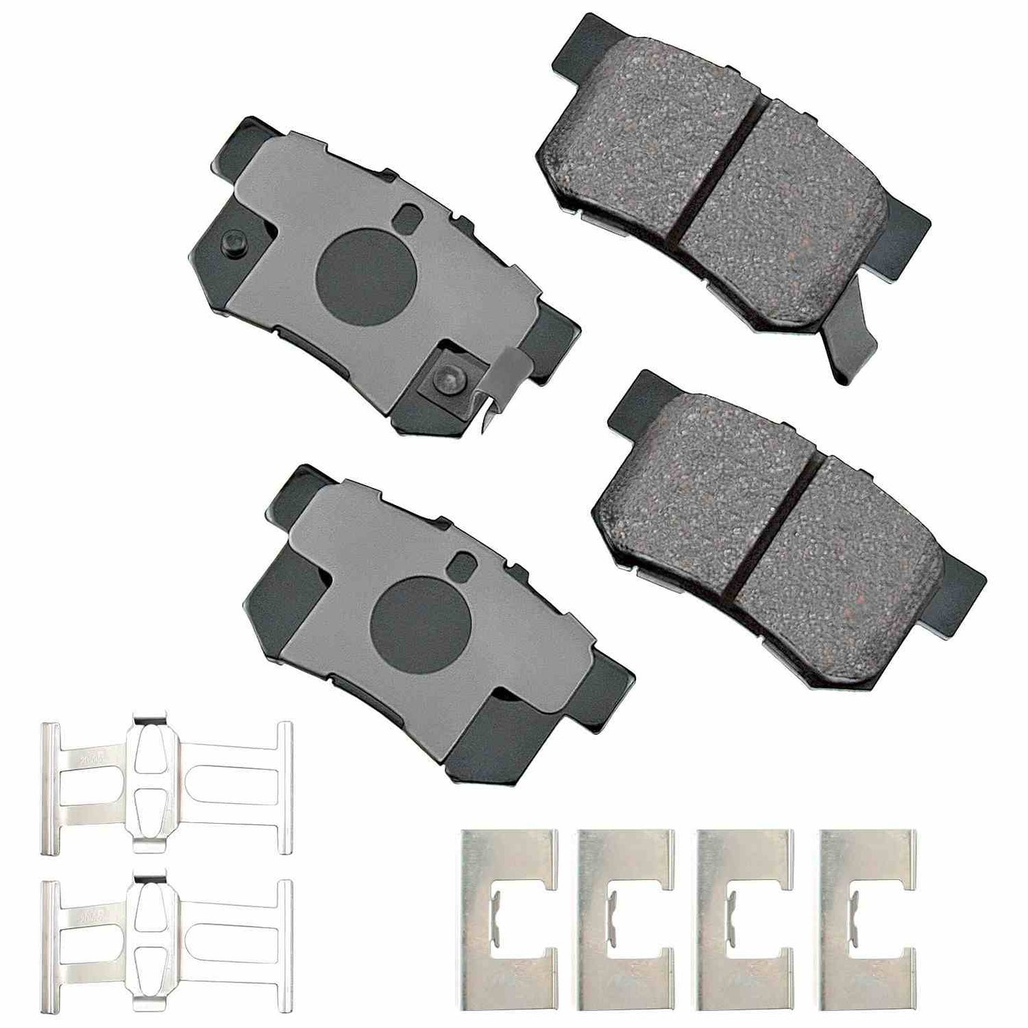 Front View of Rear Disc Brake Pad Set AKEBONO ACT536B