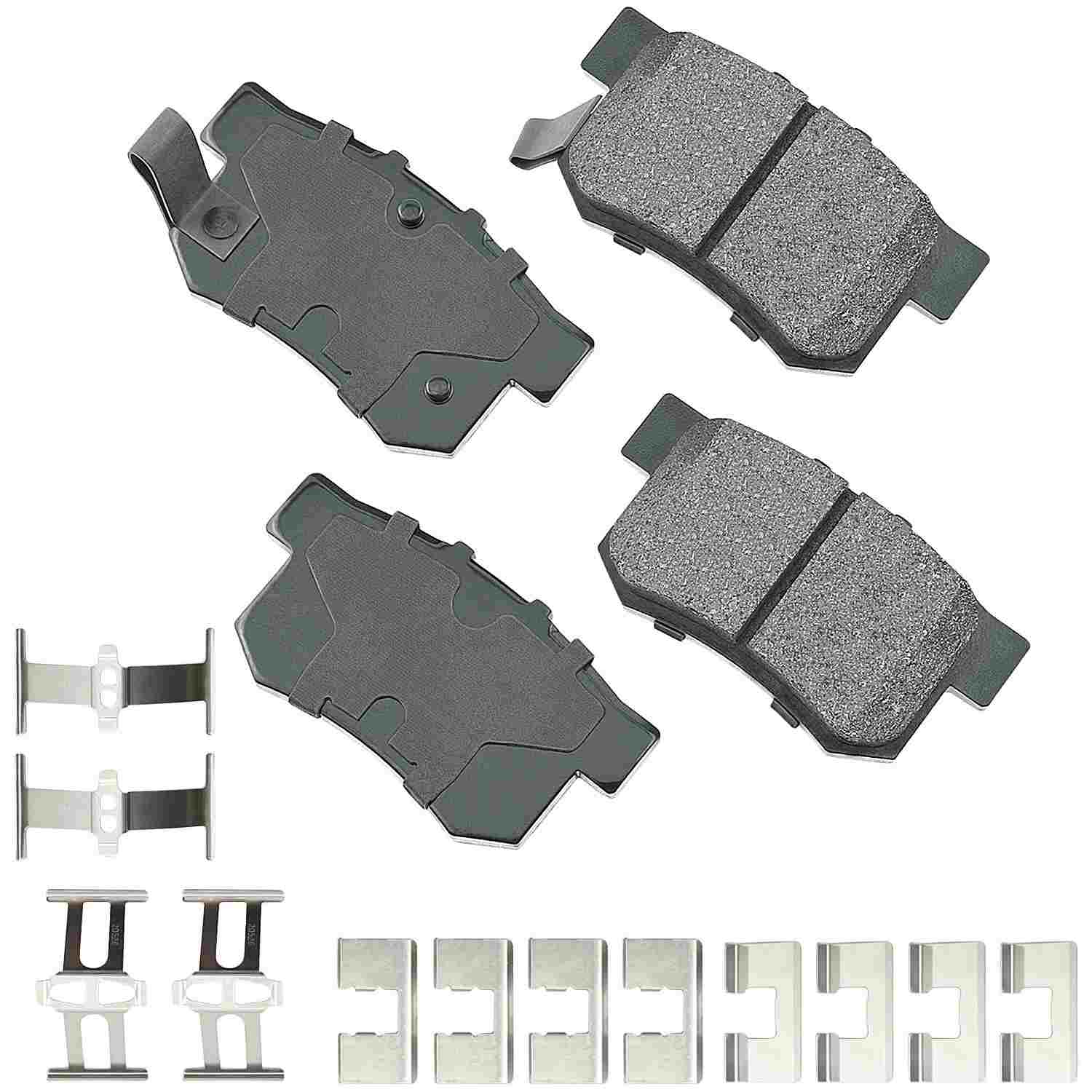 Front View of Rear Disc Brake Pad Set AKEBONO ACT537A