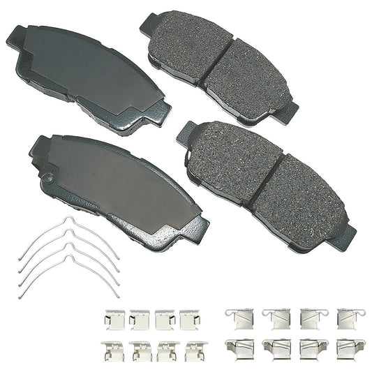 Front View of Front Disc Brake Pad Set AKEBONO ACT562A