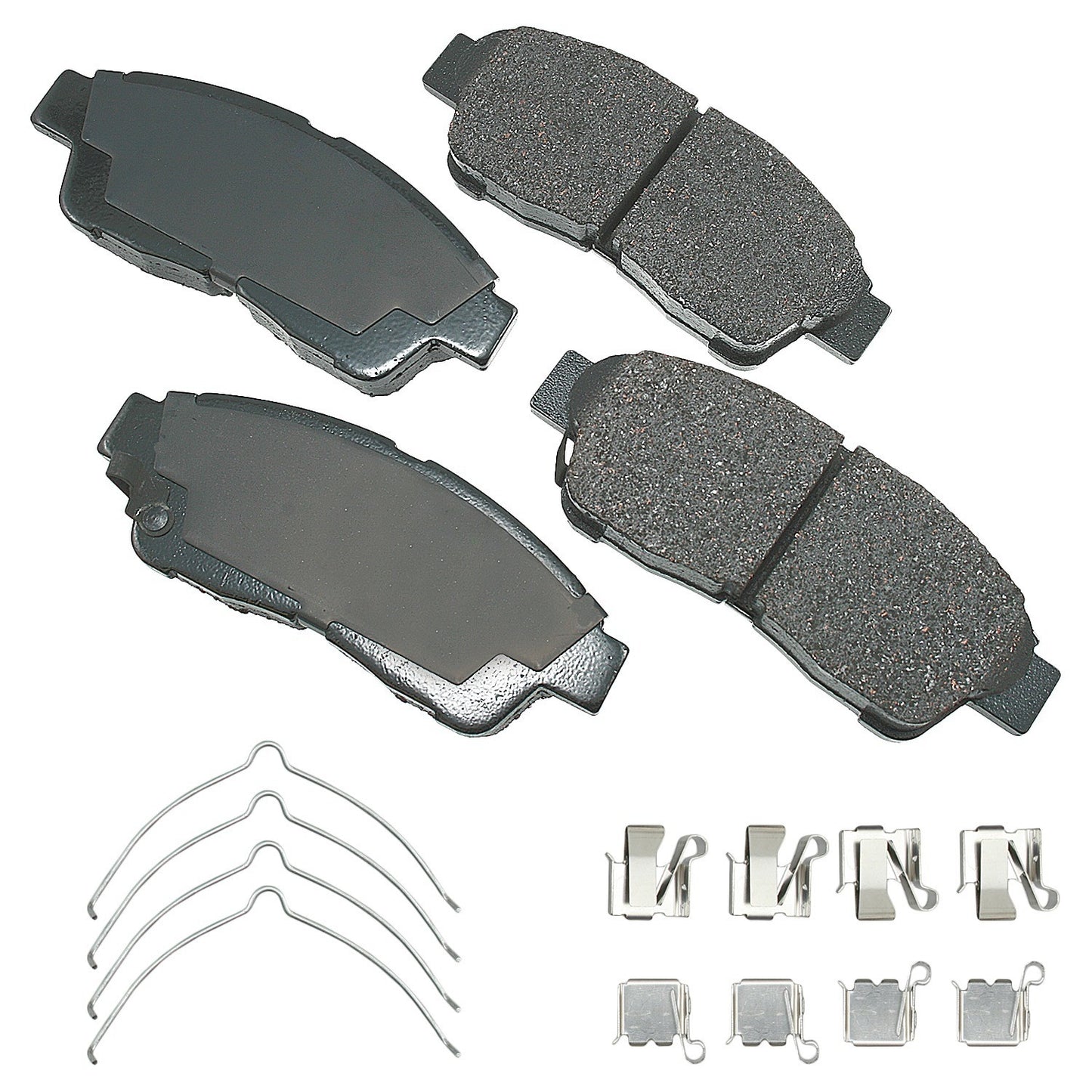 Front View of Front Disc Brake Pad Set AKEBONO ACT562B