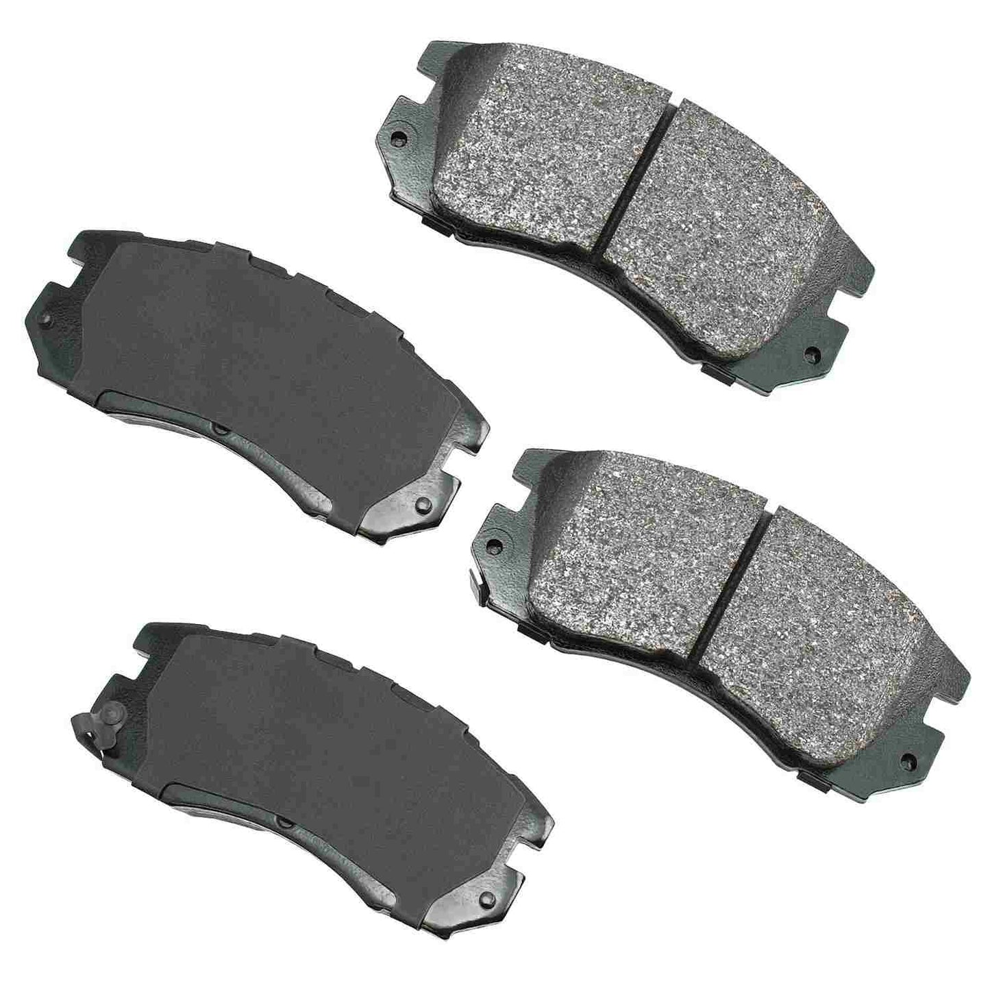 Front View of Front Disc Brake Pad Set AKEBONO ACT563