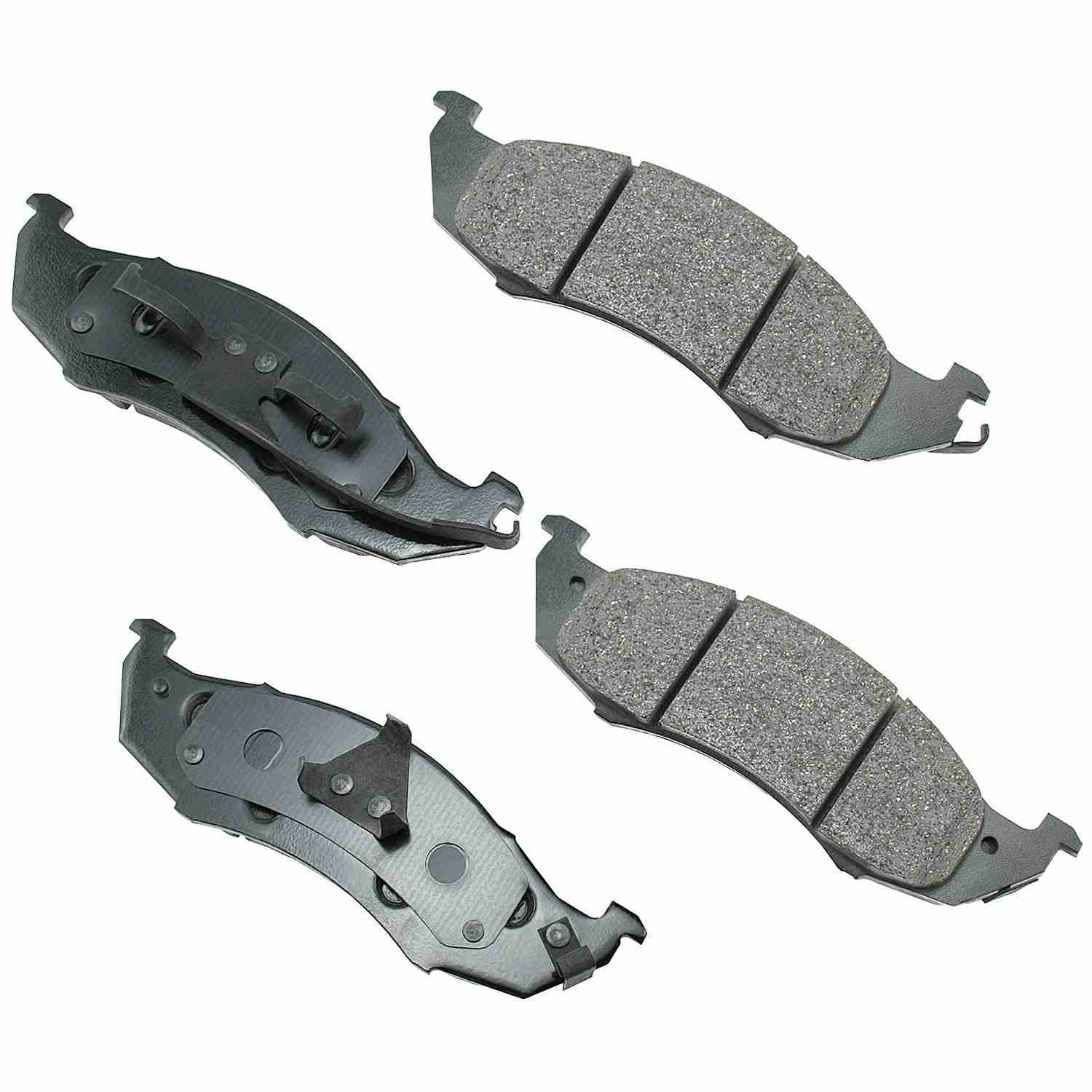 Front View of Front Disc Brake Pad Set AKEBONO ACT576