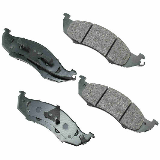 Front View of Front Disc Brake Pad Set AKEBONO ACT576