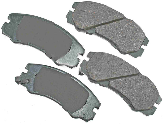 Front View of Front Disc Brake Pad Set AKEBONO ACT579