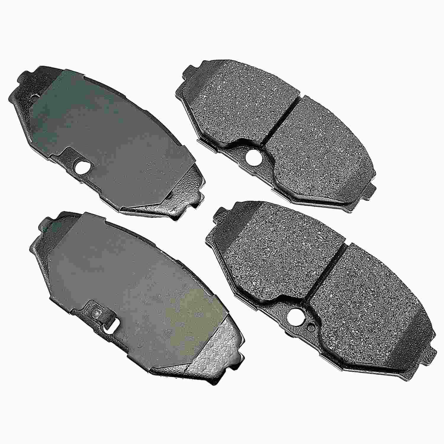 Front View of Front Disc Brake Pad Set AKEBONO ACT587