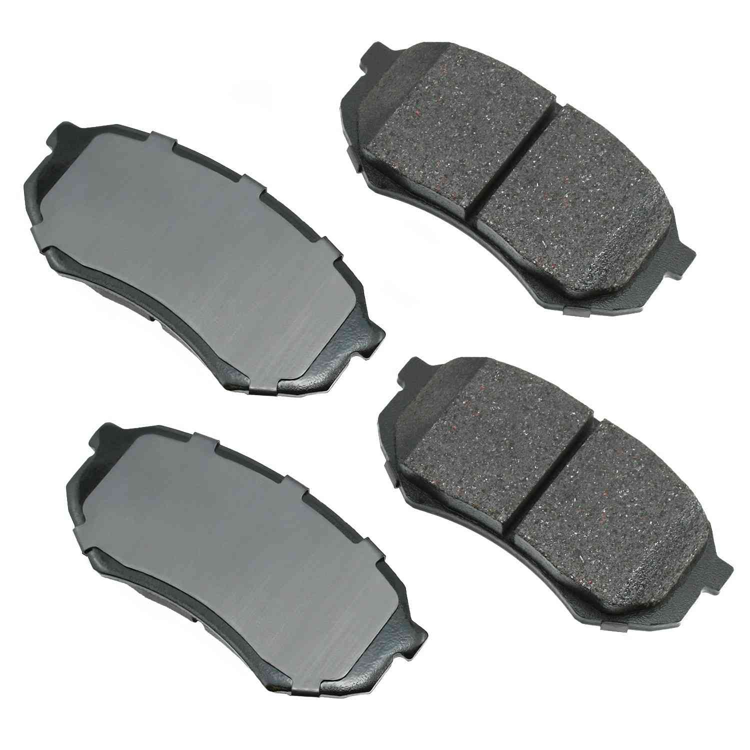 Front View of Front Disc Brake Pad Set AKEBONO ACT589