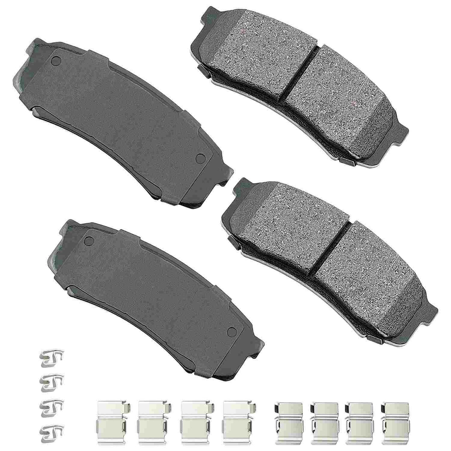 Front View of Rear Disc Brake Pad Set AKEBONO ACT606A