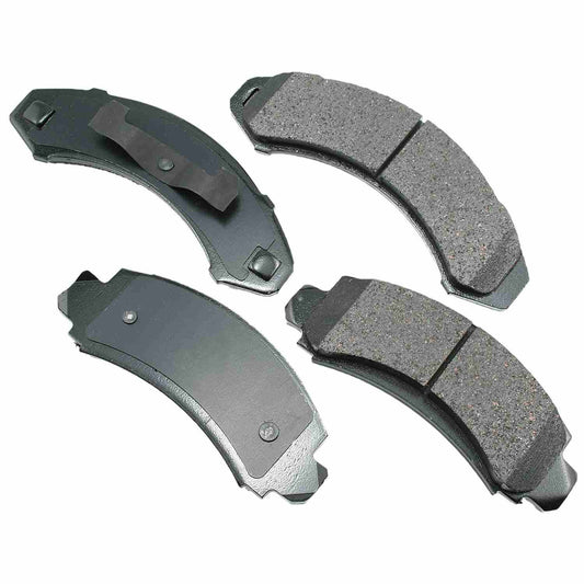 Front View of Front Disc Brake Pad Set AKEBONO ACT607