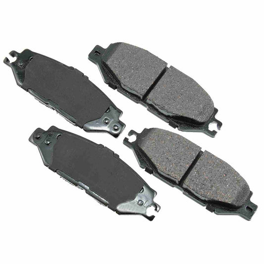 Front View of Rear Disc Brake Pad Set AKEBONO ACT613