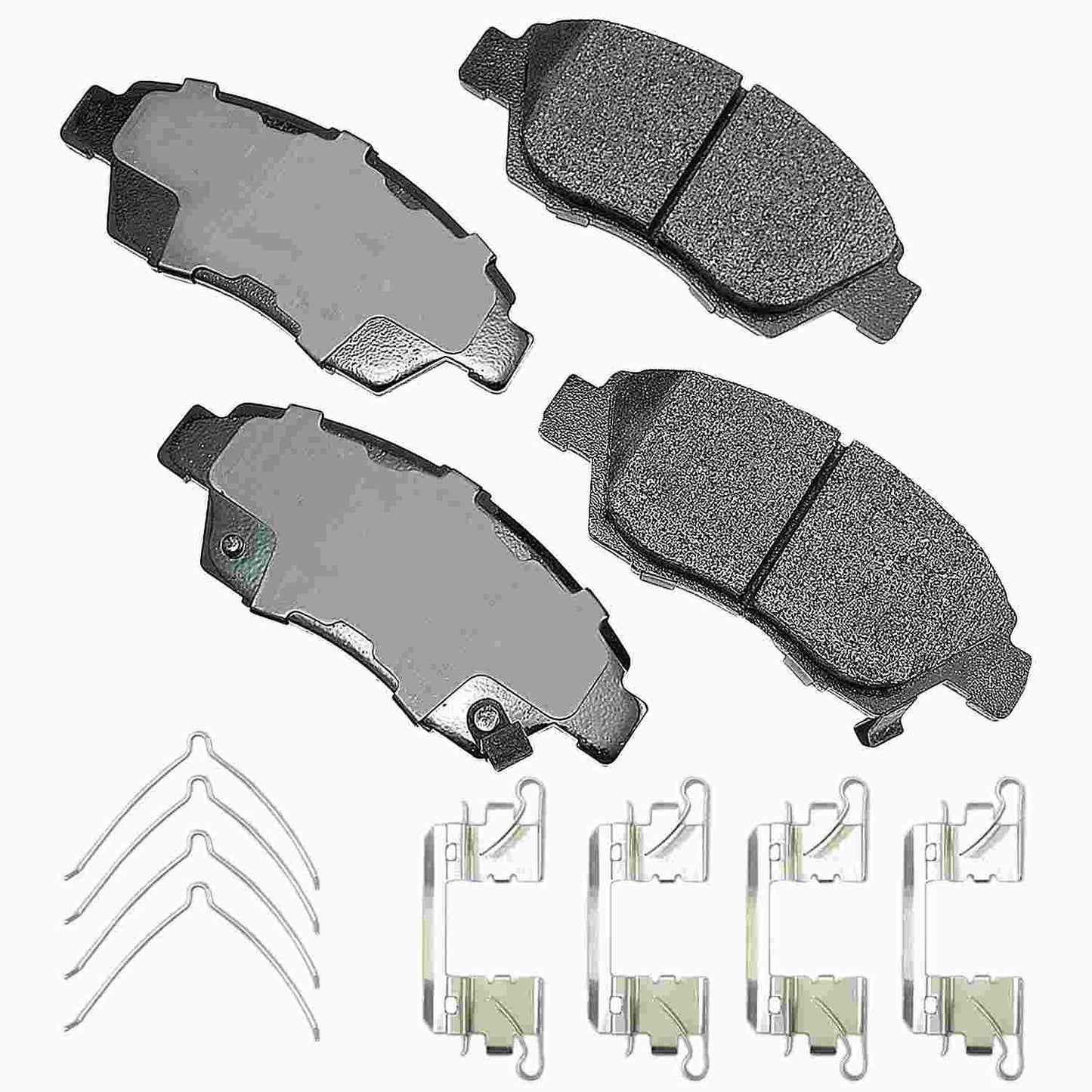 Front View of Front Disc Brake Pad Set AKEBONO ACT621C