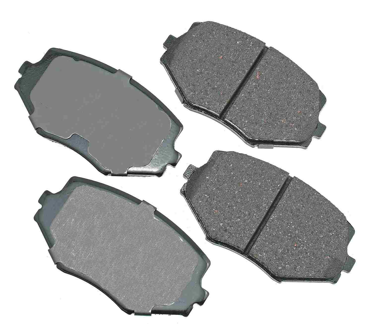 Front View of Front Disc Brake Pad Set AKEBONO ACT635