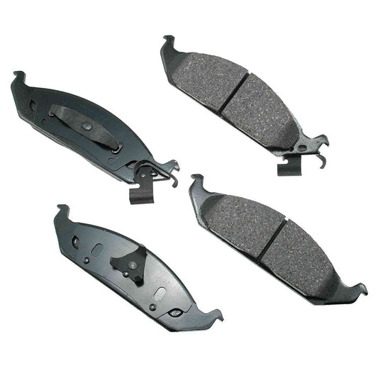 Front View of Front Disc Brake Pad Set AKEBONO ACT650