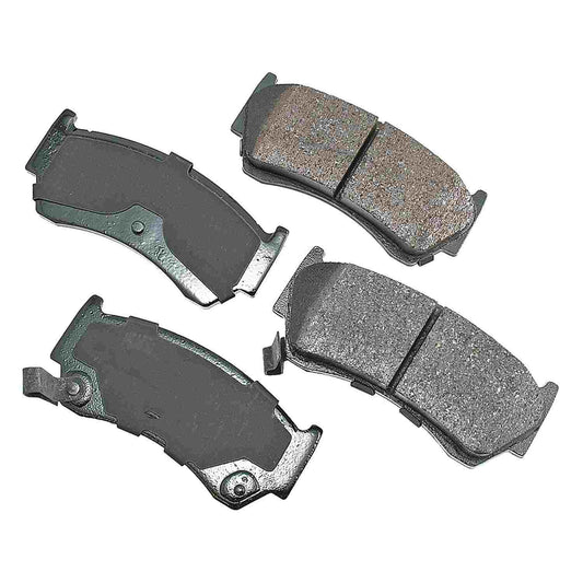 Front View of Front Disc Brake Pad Set AKEBONO ACT668