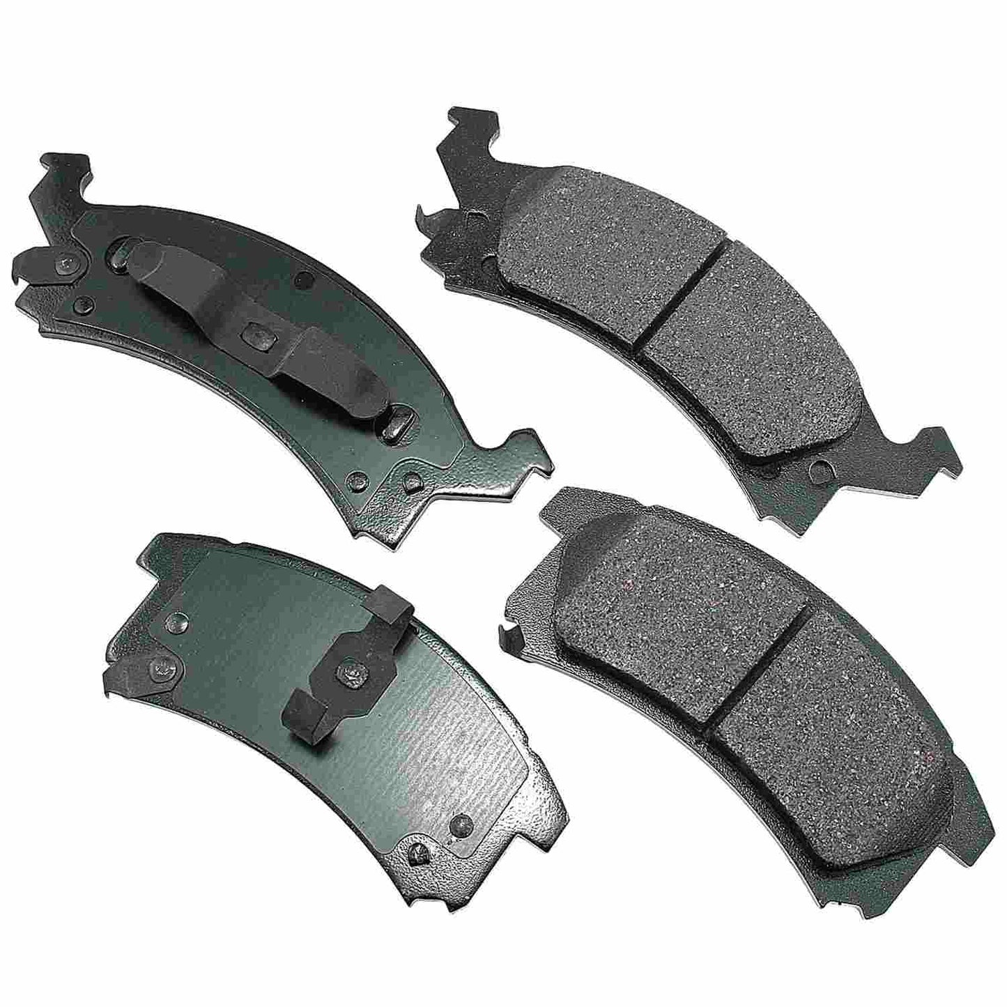 Front View of Front Disc Brake Pad Set AKEBONO ACT673