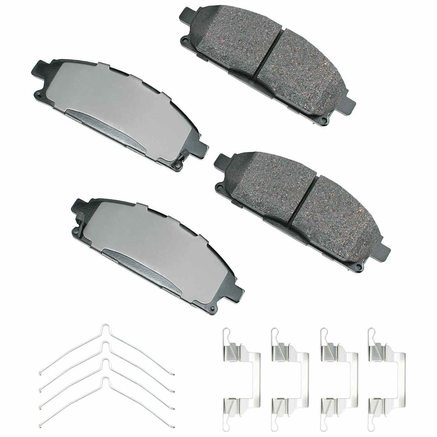 Front View of Front Disc Brake Pad Set AKEBONO ACT691