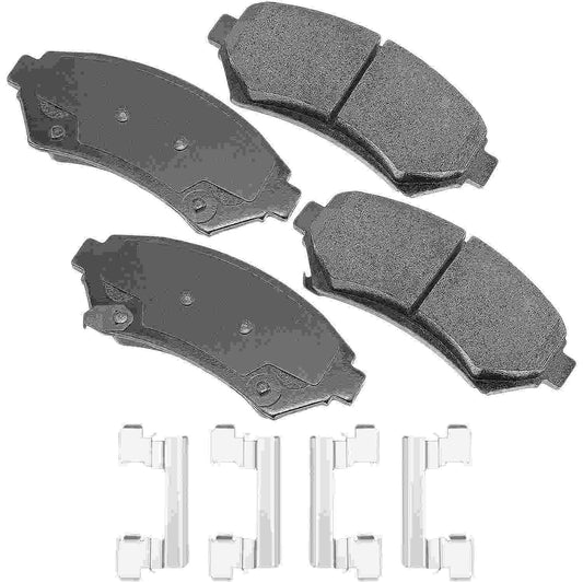 Front View of Front Disc Brake Pad Set AKEBONO ACT699