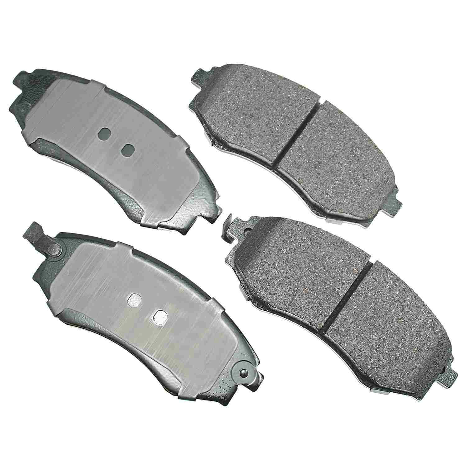 Front View of Front Disc Brake Pad Set AKEBONO ACT700