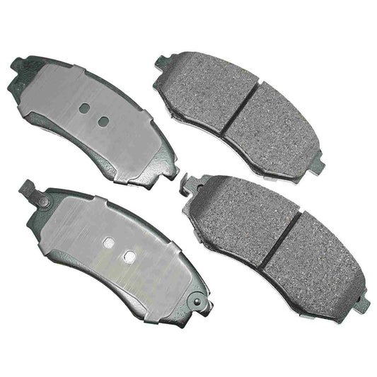 Front View of Front Disc Brake Pad Set AKEBONO ACT700