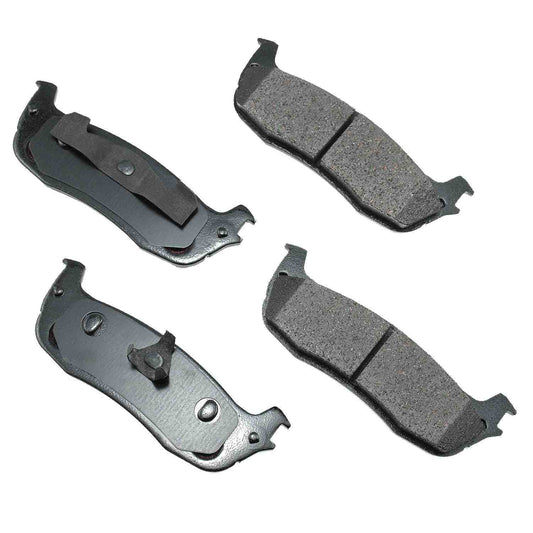 Front View of Rear Disc Brake Pad Set AKEBONO ACT711