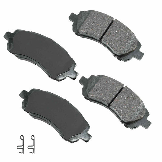 Front View of Front Disc Brake Pad Set AKEBONO ACT722