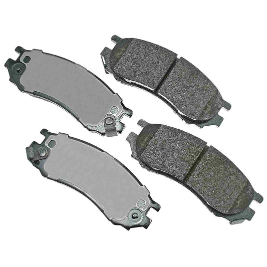 Front View of Front Disc Brake Pad Set AKEBONO ACT728