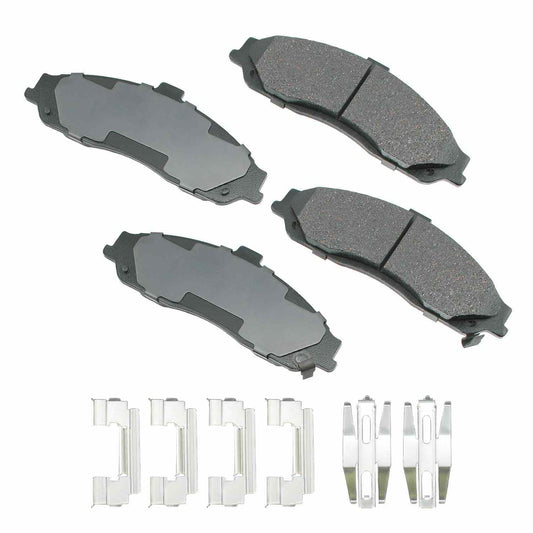 Front View of Front Disc Brake Pad Set AKEBONO ACT731