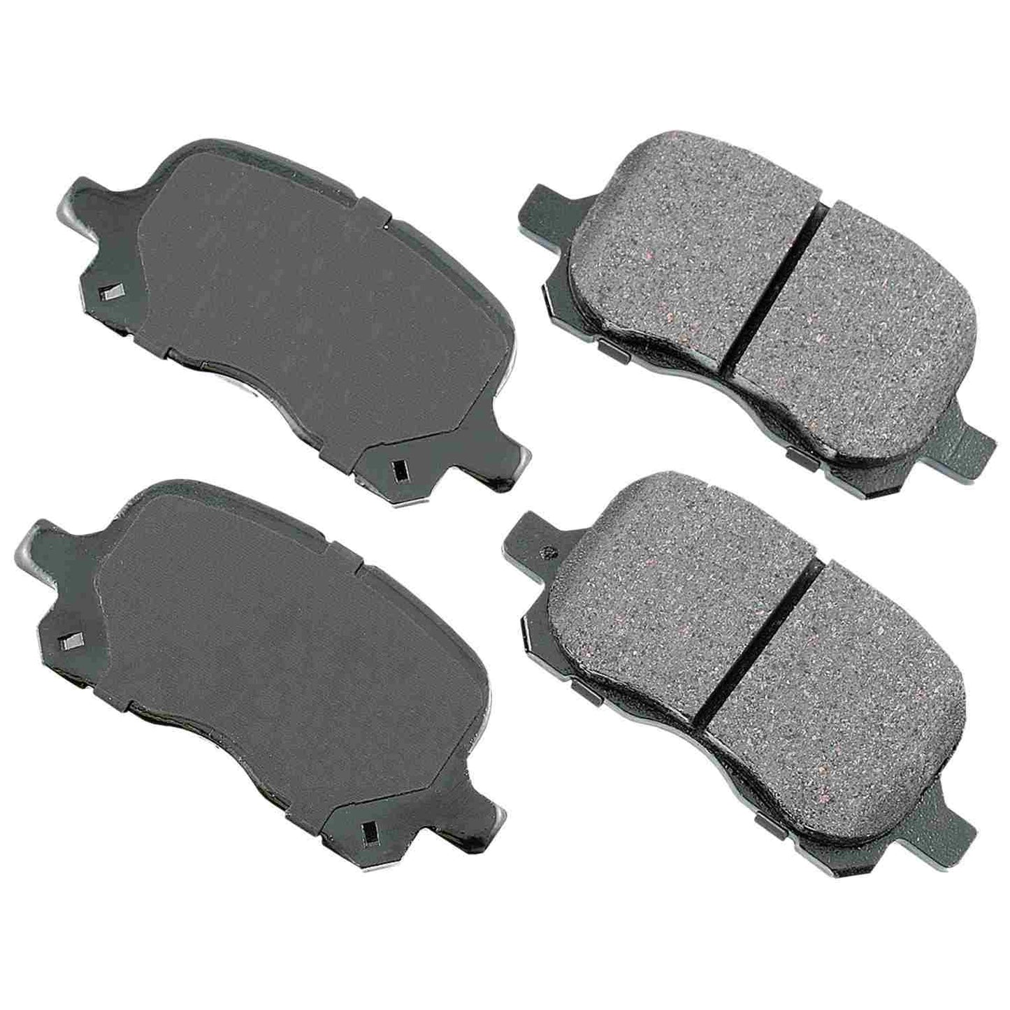 Front View of Front Disc Brake Pad Set AKEBONO ACT741