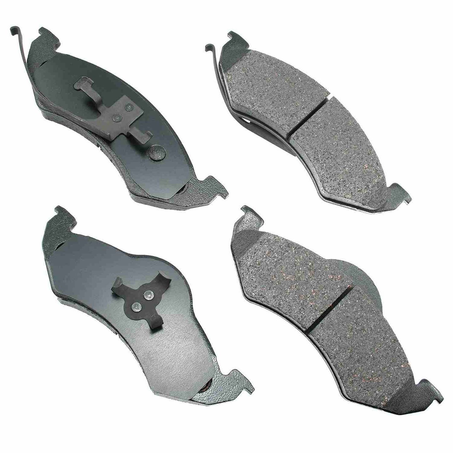 Front View of Front Disc Brake Pad Set AKEBONO ACT746