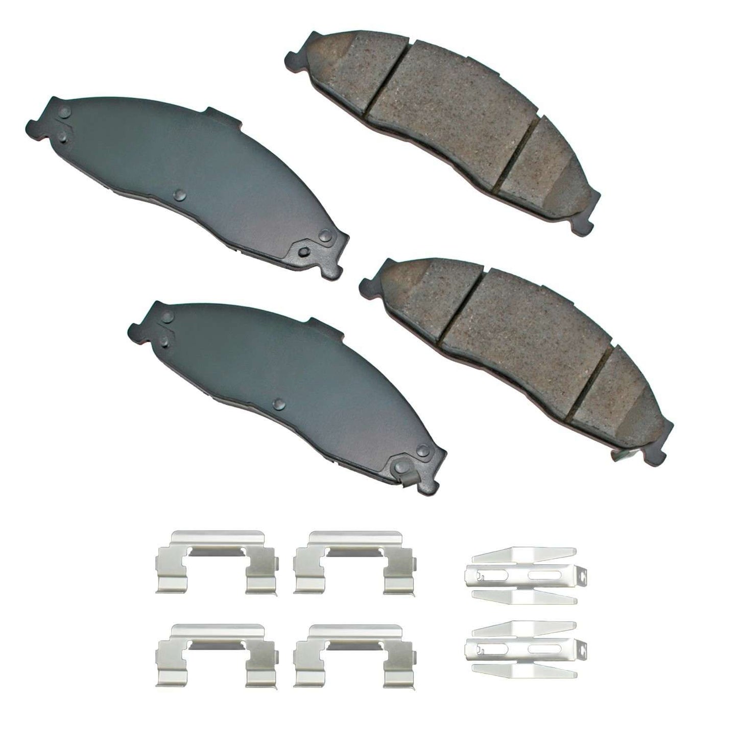 Front View of Front Disc Brake Pad Set AKEBONO ACT749