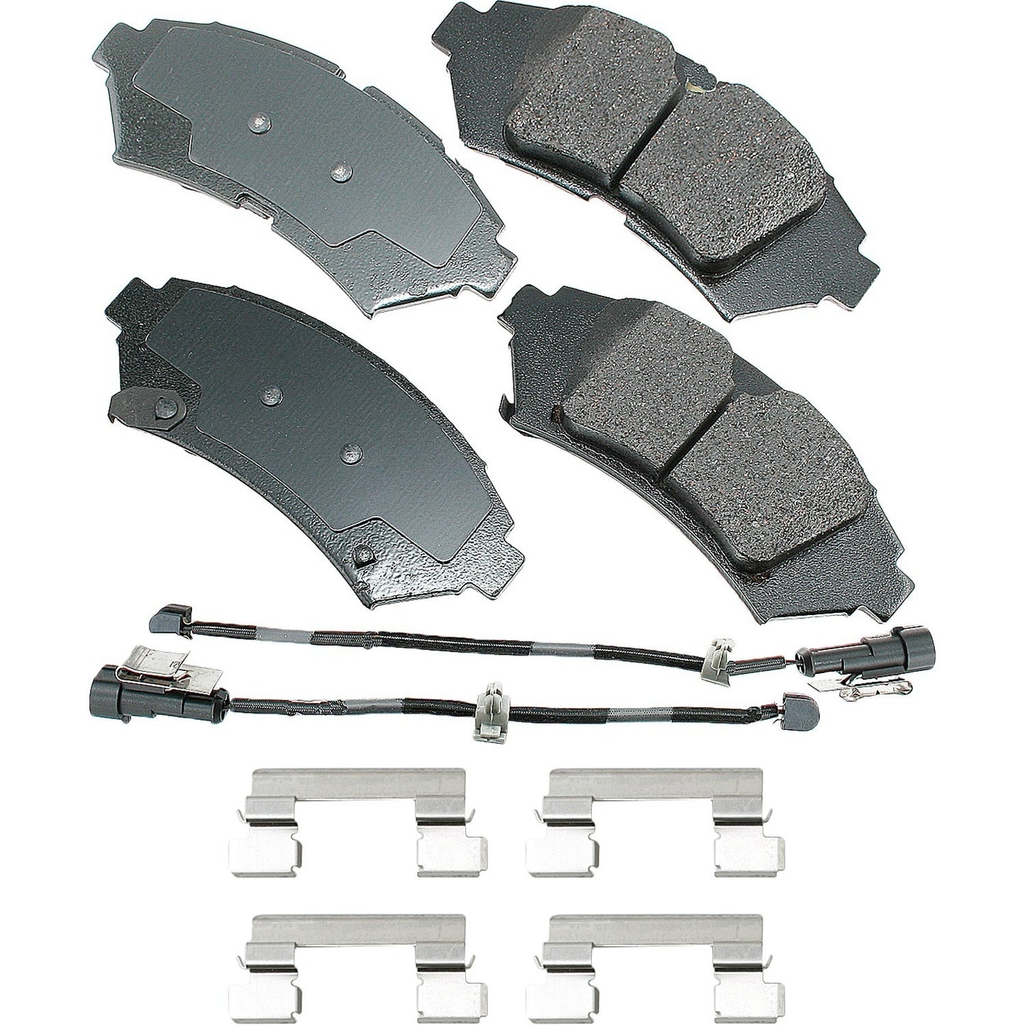 Front View of Front Disc Brake Pad Set AKEBONO ACT753