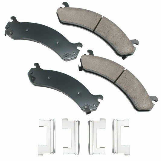 Front View of Front Disc Brake Pad Set AKEBONO ACT784