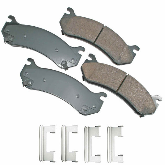 Front View of Front Disc Brake Pad Set AKEBONO ACT785