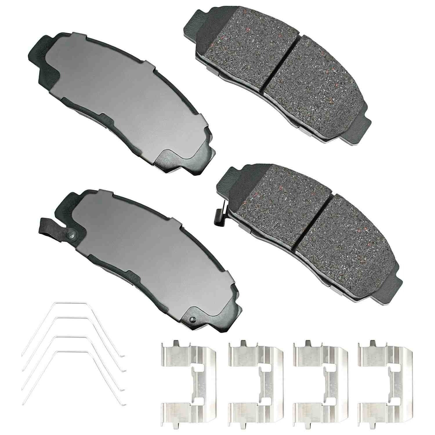 Front View of Front Disc Brake Pad Set AKEBONO ACT787A