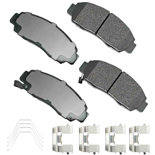 Front View of Front Disc Brake Pad Set AKEBONO ACT787B