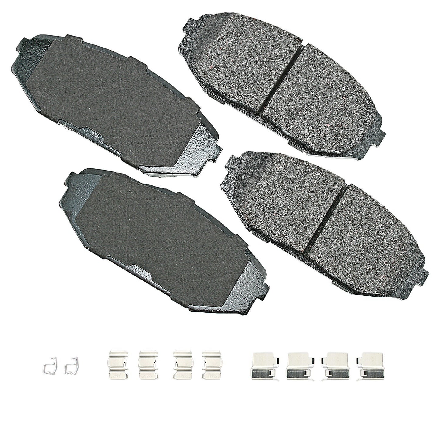 Front View of Front Disc Brake Pad Set AKEBONO ACT793A