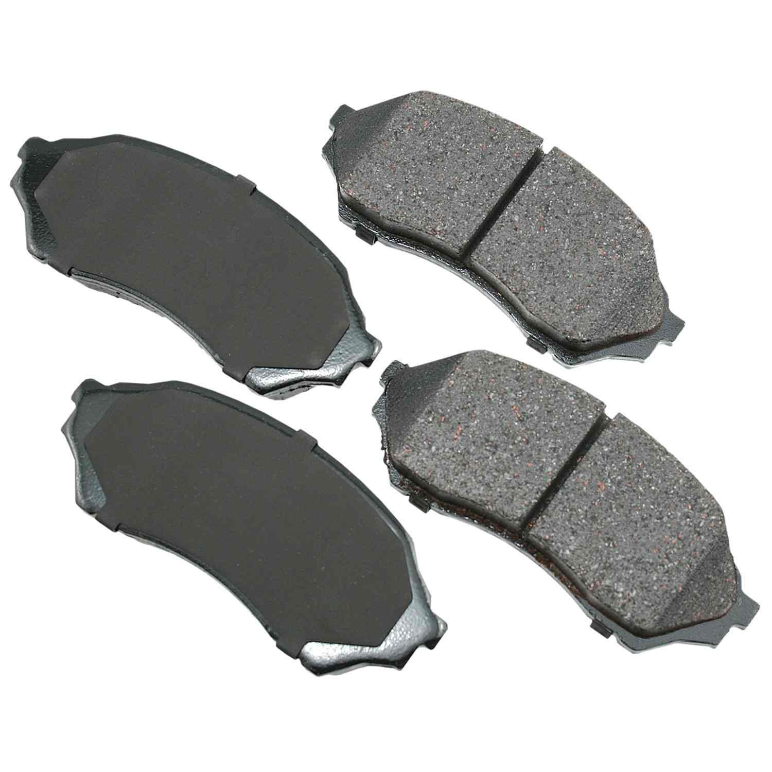 Front View of Front Disc Brake Pad Set AKEBONO ACT798