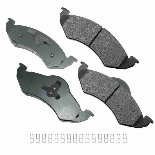 Front View of Front Disc Brake Pad Set AKEBONO ACT820